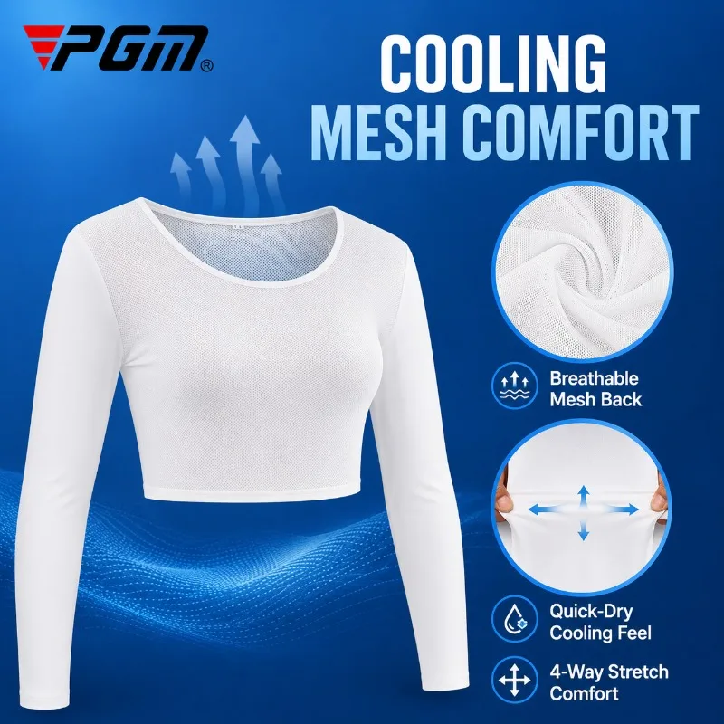 PGM Women Ice Silk Sun Protection Sleeves UPF50+ Cooling Arm Cover Breathable UV Protection Shrug Bolero Lightweight Summer Golf