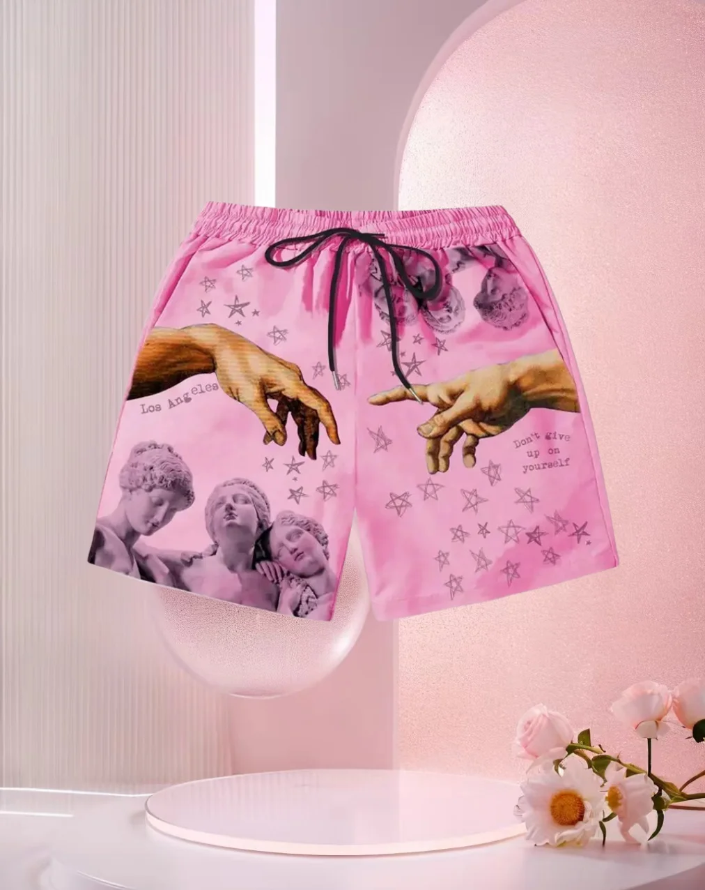 

New Men's Summer Shorts Loose Luxury Shorts 3D Printing Casual Sculpture Print Harajuku Shorts Sports Quick Drying Shorts