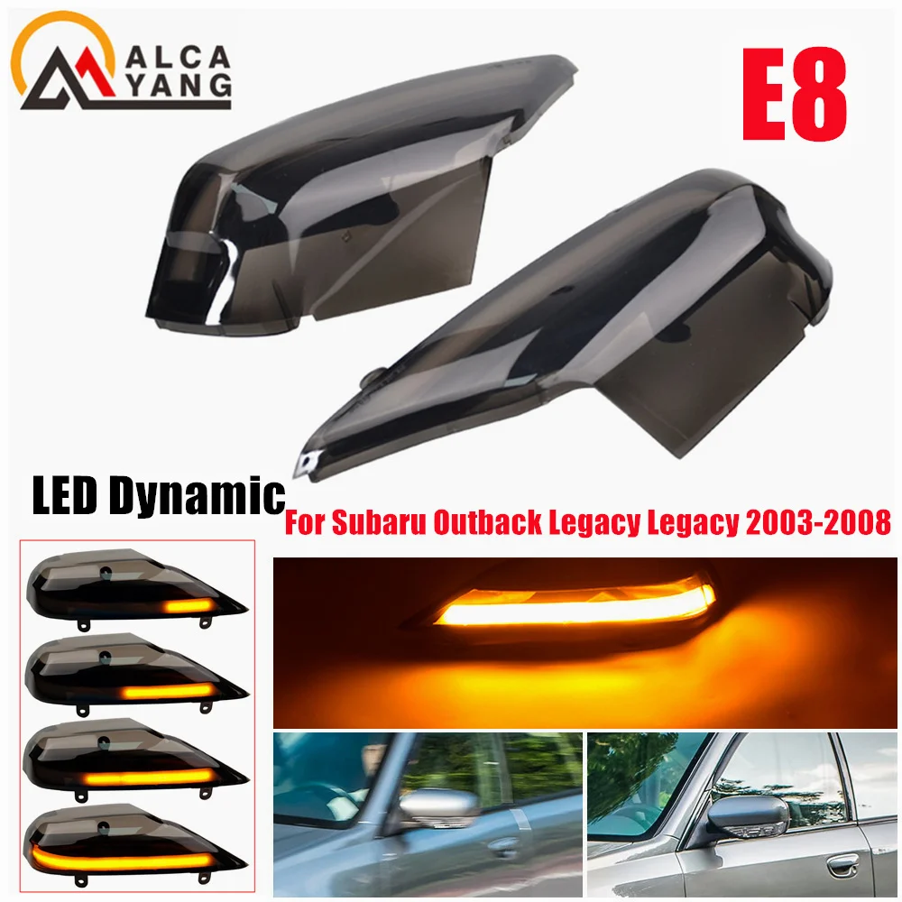 Car LED Dynamic Turn Signal Lights For Subaru Forester Side Mirror Blinker Indicator For Subaru Outback Legacy 2003-2008