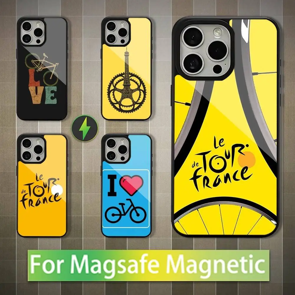 

Bike TOUR DE France For iPhone 15,16,17,14,Plus,12,Pro,Mini,13,Max,11,For Magsafe,Magnetic Wireless Charging Case