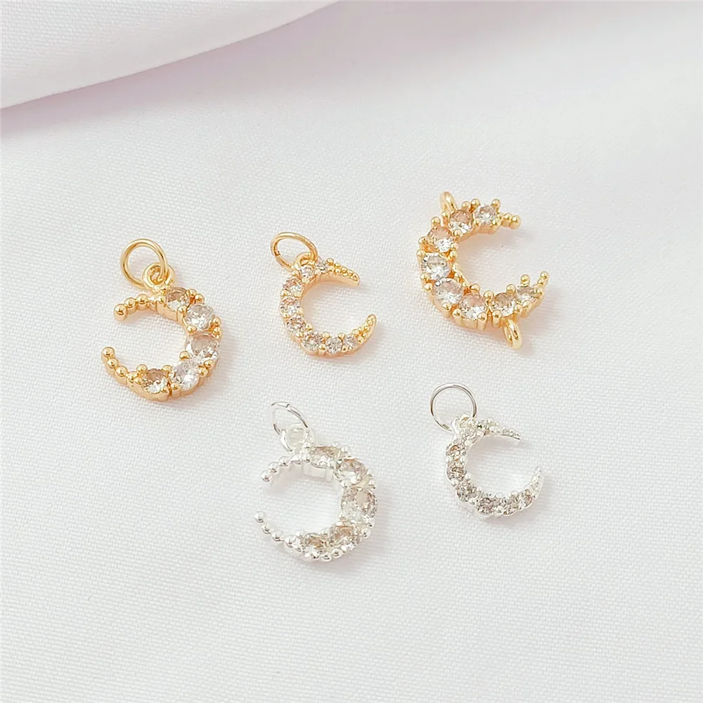 

Позолоченный 14-каратный кулон с микроинкрустацией цирконом и луной, ожерелье ручной работы, браслет, серьги и аксессуары своими руками