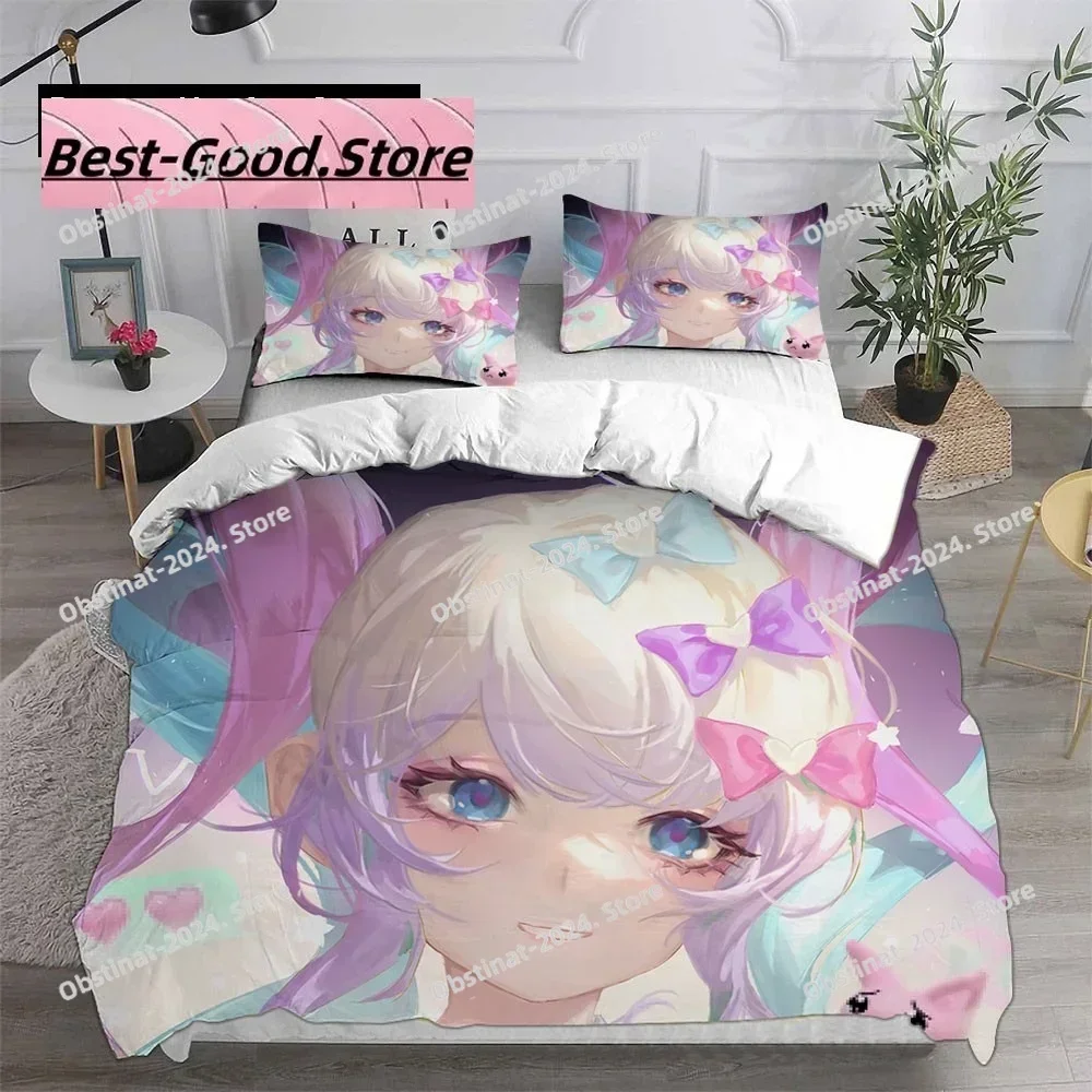 Cute Game NEEDY GIRL OVERDOSE Bedding Sets Bed Cover Comforter Duvet Cover Pillow Case 3 Pieces Set Single Double Large Size