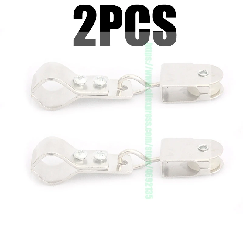 2Pcs Summer New Wave Canopy Pipe Hanger Pulley High Quality Stainless Steel Wire Rope Roller Hanging Wheel Moving Sheave Rings