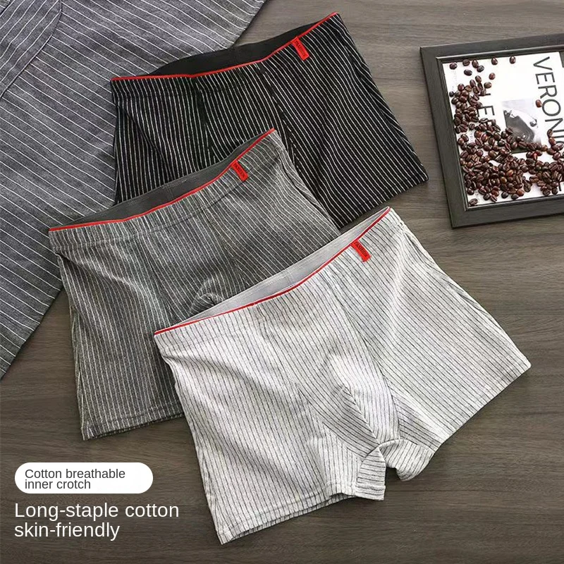 Men's Boxer Shorts With Seamless Waist  Comfort Underpants Plus Size Youth Comfortable Shorts Man Panties