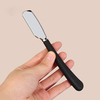 Manual Straight Razor Holder Beard Hair Shaving Professional Barber Trimming Tool Silicone Handle (Without blade)