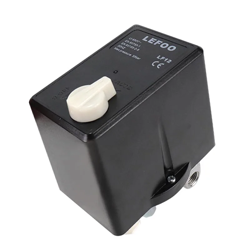 

Pressure Switch 380V 90-120 psi Manual On-off Knob Air Compressor Controller with Thermal Protection Relay LF12