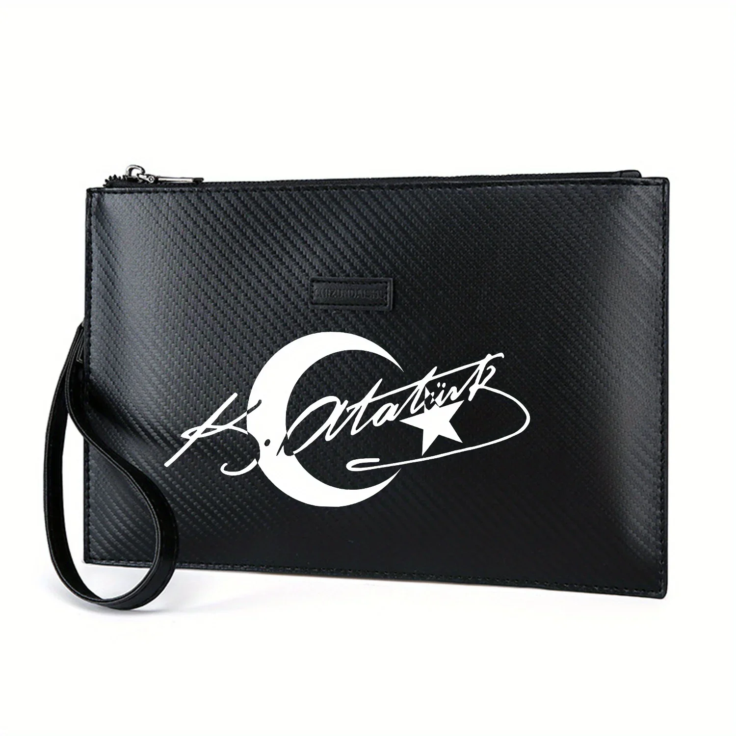 

Элегантная мужская сумка из искусственной кожи с принтом «Луна и звезда Ататюрка», модная и практичная для повседневного ношения