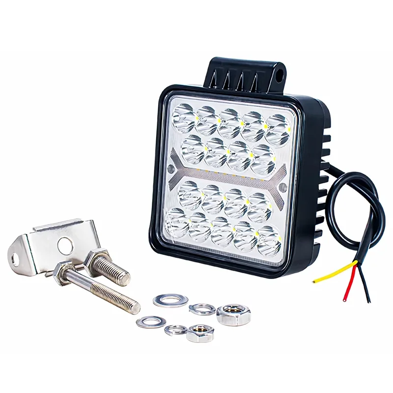 60W LED Offroad Fog Lamp Spotlight Work Light for 4x4 SUV ATV UTV Tractor - Automotive LED Light Bar with Flashing Feature 1Pc