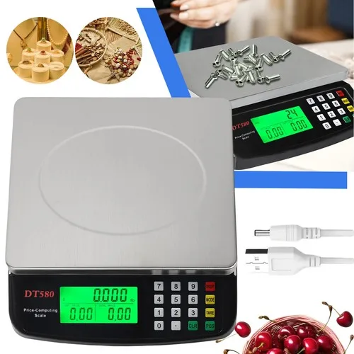 Balance numérique multifonctionnelle de haute précision 1g, grande capacité 30kg, double alimentation (USB et piles), avec fonction de comptage des pièces pour l'inventaire, les colis et la pesée en cuisine