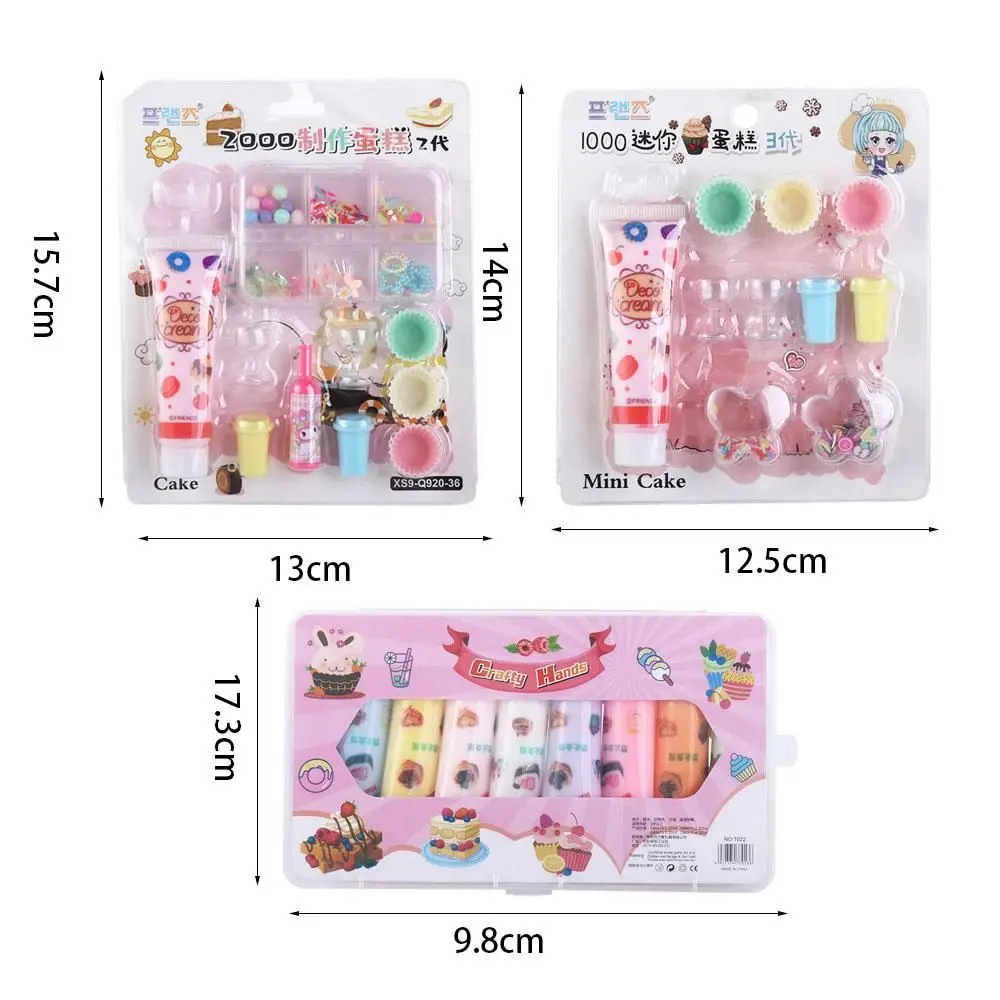 Simulation Cream Children's Ice Cream Dessert Making Cake Model Handmade DIY Set Leisure Entertainment Small Pretend Play Toys