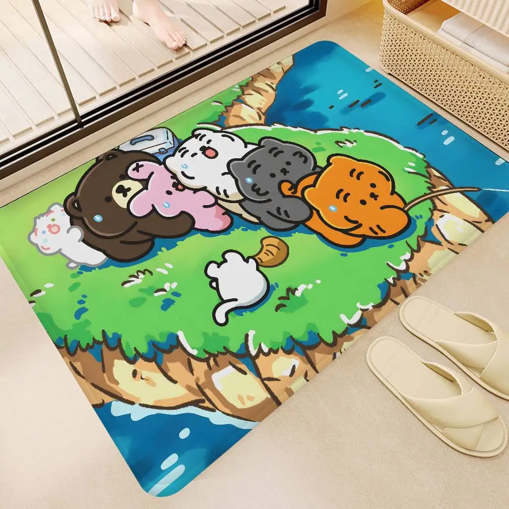 kawaii cute M-MUZIKS T-TIGER Door Mat Nordic Style Bedroom Living Room Doormat Home Balcony Anti-Slip Alfombra