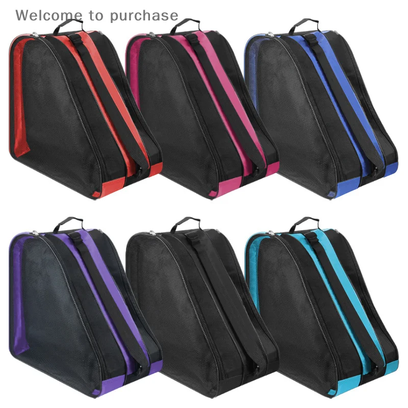 Large Capacity Breathable Kids Inline Skates Bag Skates Storage Bag Skating Shoes Bag Portable Roller Skates Bag Ice Skating Bag