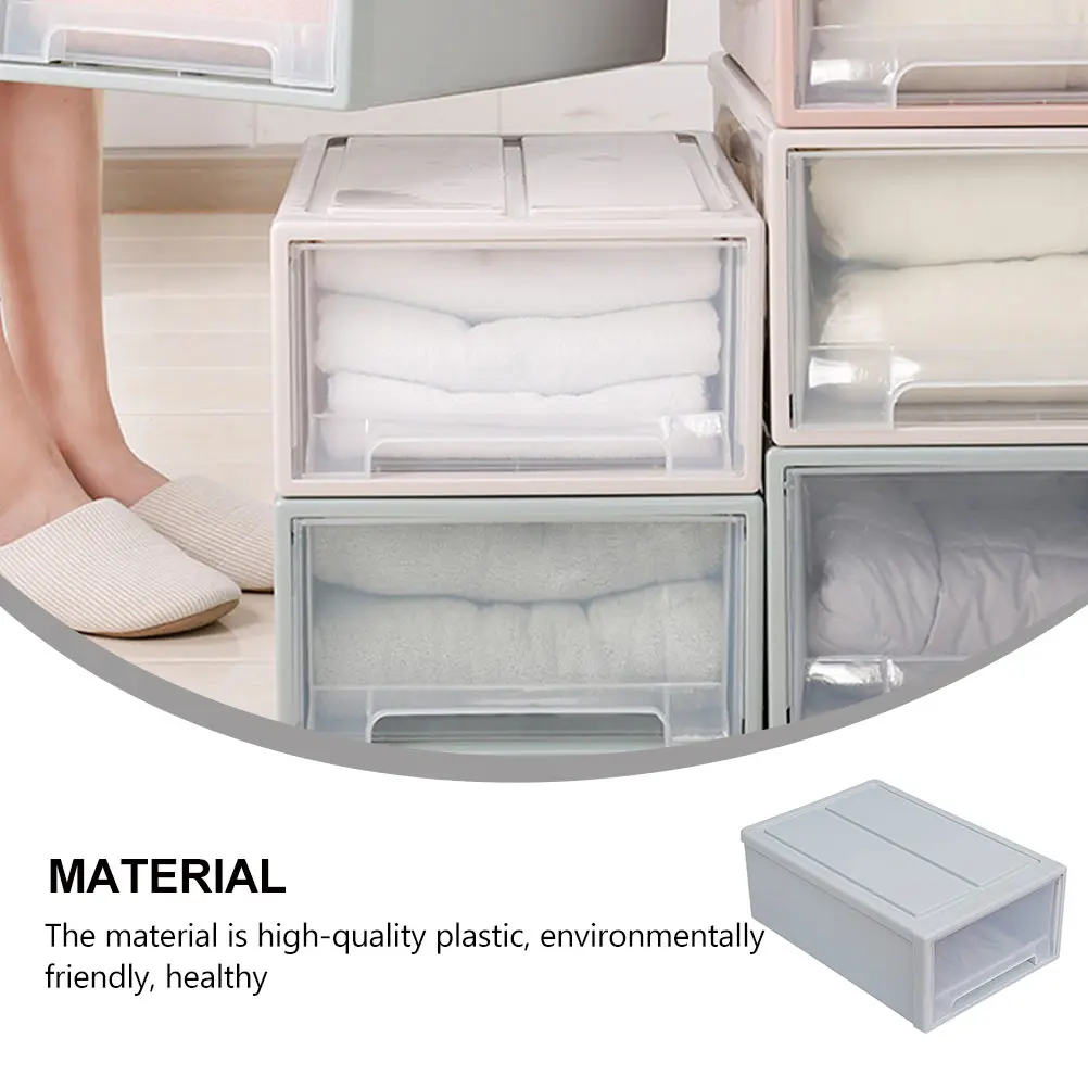

Drawer Storage Box High Quality Plastic Large Capacity Clothes Shoes Home Organizing Bins Compact Sealing Multi Purpose