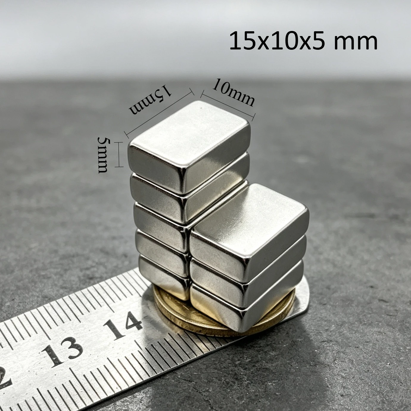 15x10x5mm N35 Cuboid Block Neodymium Magnet Super Strong Permanent NdFeB Rare Earth Powerful Magnetic Magnets 15x10x5mm