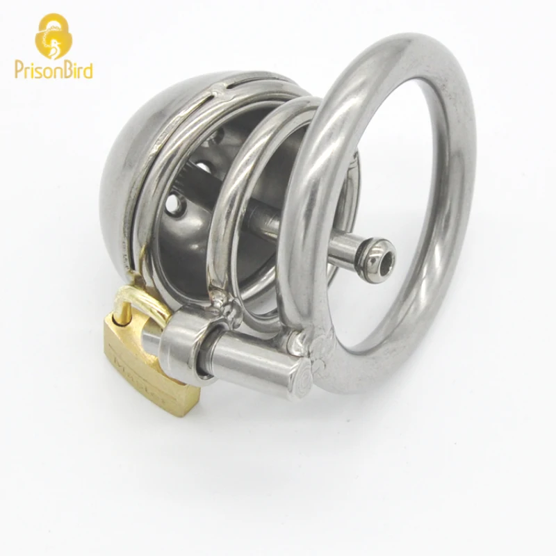 CHASTE BIRD Stainless Steel Male Chastity Device with Urethra Catheter Plug Cock Cage Belt Penis Ring Sex Toy BDSM A127