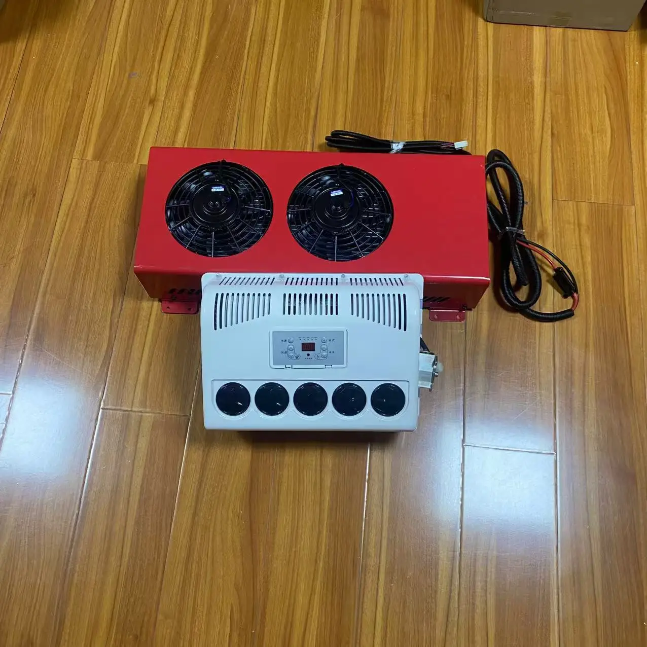 2026 New Camping Truck Car Electric Parking air Conditioning Kit 12V air Conditioner Dual-fan Split air Conditioner