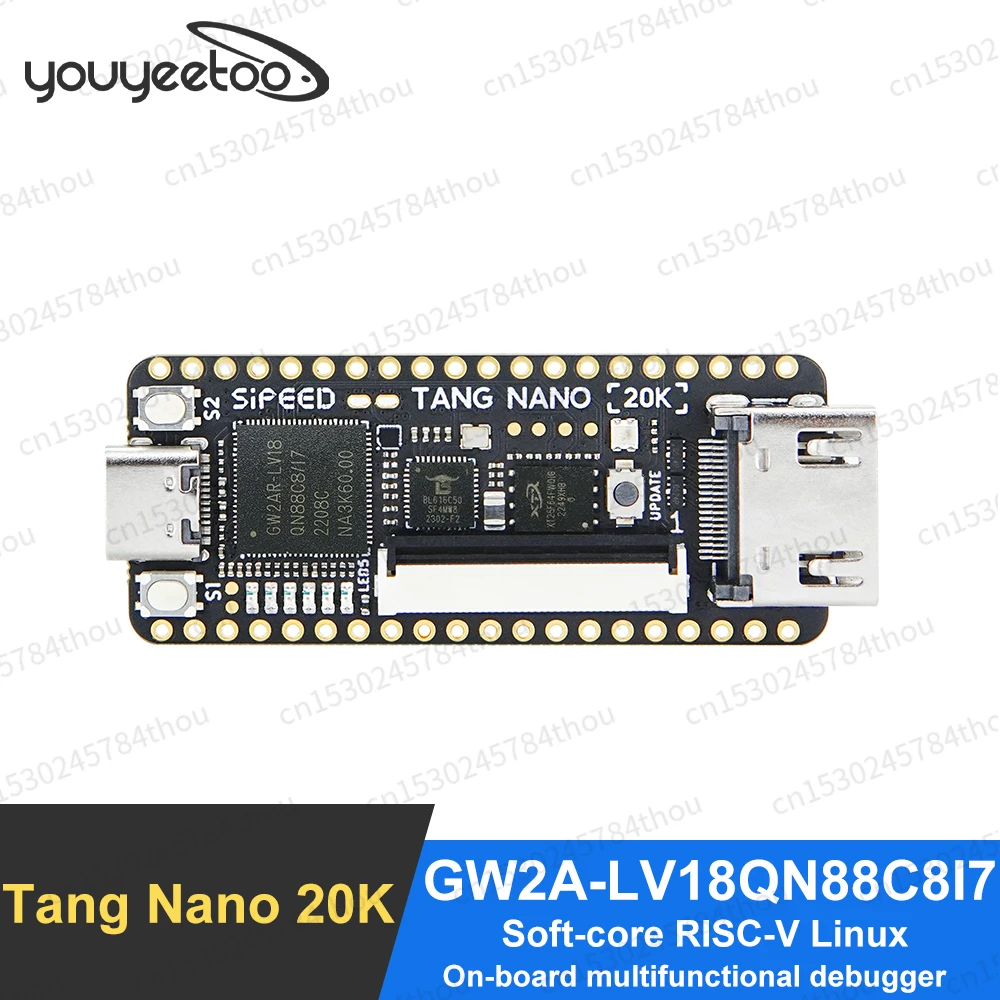 Sipeed Tang Nano 20K FPGA Development Board RISCV Linux Retro Game Player GA2AR-LV18 HDMI Connector,MIPI DPI FPC Connector