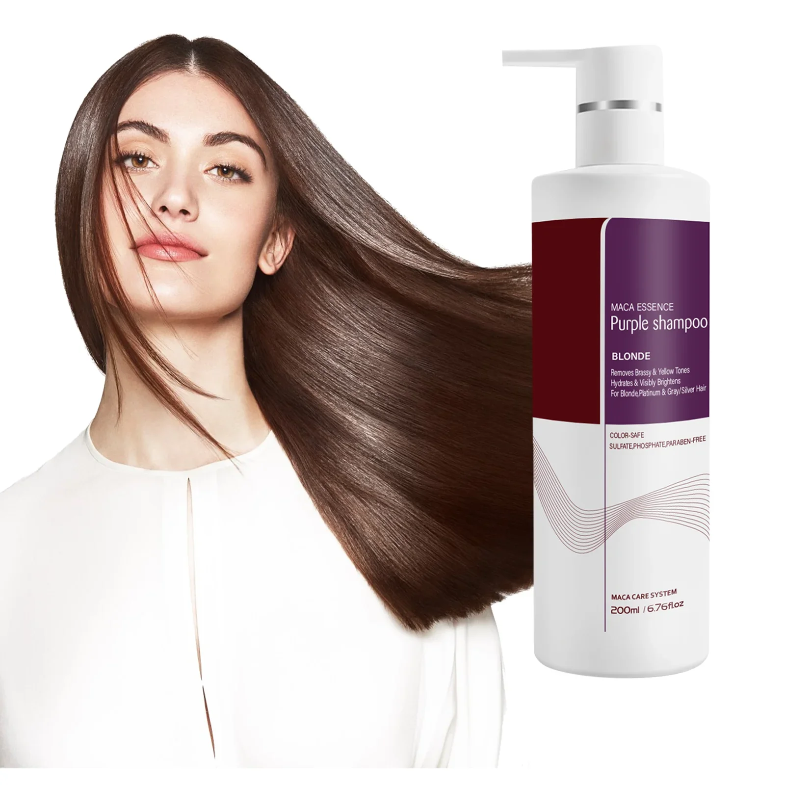 

200ml Purple Tone Correcting Shampoo - Compact Travel Size, Neutralizes Brassy Yellow for Dyed Balayage Hair
