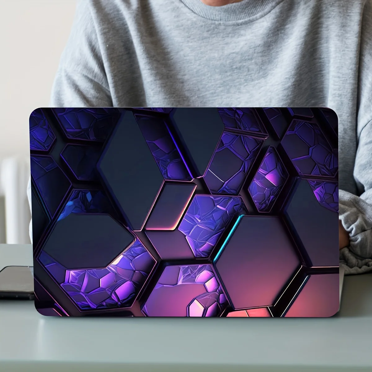 Estuche adhesivo artístico para computadora portátil de 2 piezas, pegatina universal resistente al agua y a los arañazos para netbook, resistente a los arañazos para computadoras portátiles