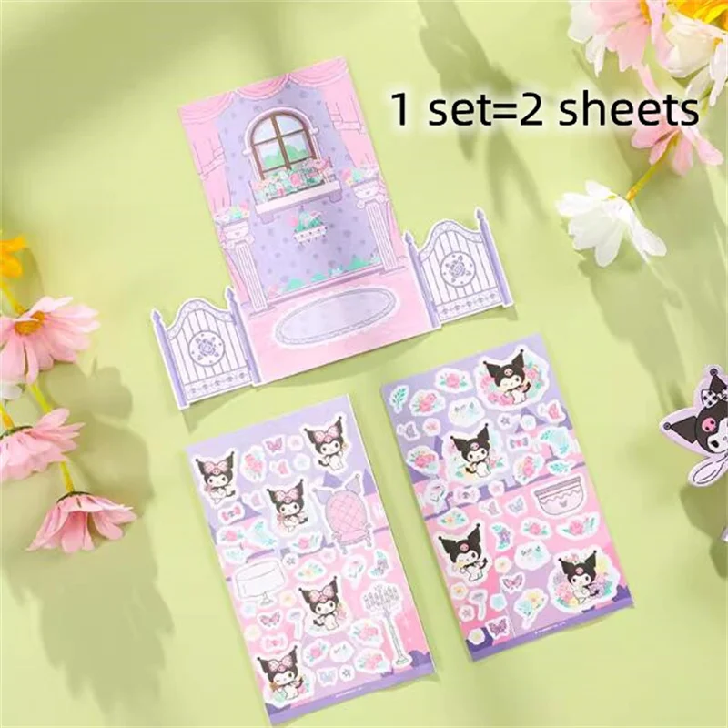 20 set/lot Sanrio Kuromi Melody Cinnamoroll Pochacco Stickers Cute Scrapbooking DIY Diary Decorative Sticker Album Stick Label