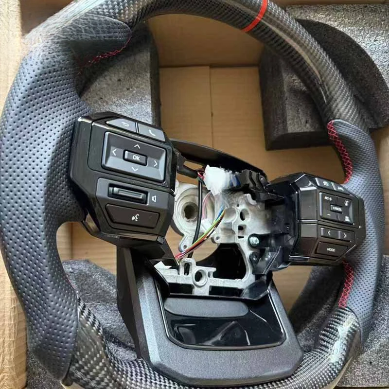 For Toyota Camry Highlander FJ Prado Land Cruiser LC250 Old To New Carbon Fiber Steering Wheel Assembly With Decorative Cover view 2