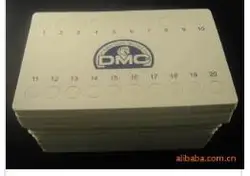 oneroom cross stitch DMC threading boards thread organizer 20 holes, thick white card threading board cross stitch accessories