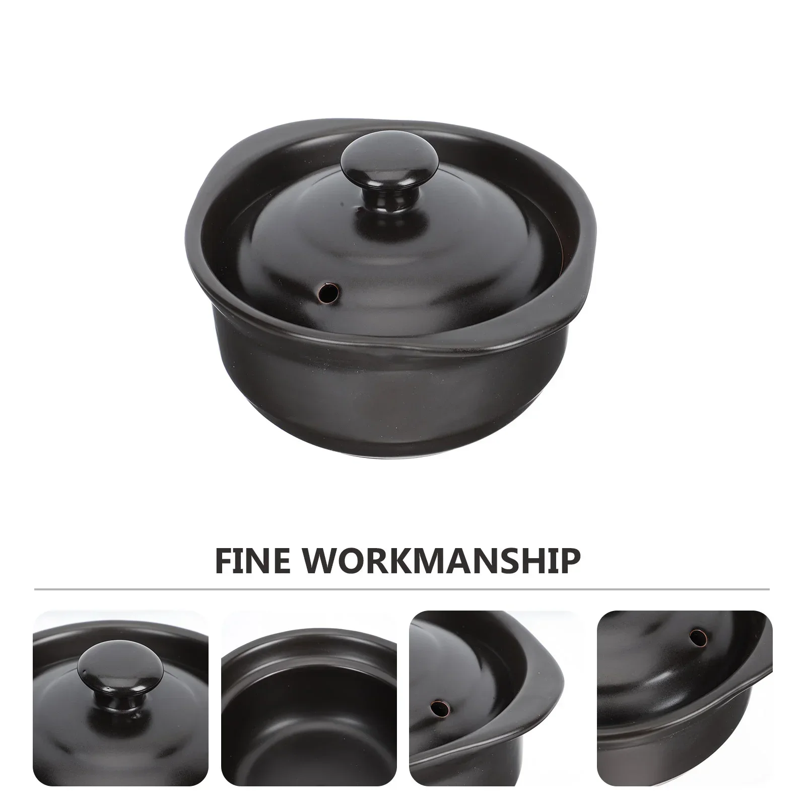

Pot Ceramic Bowl Casserole Soup Stew Lid Cooking Lids Bowls Clay Rice Stockpot Dishes Egg Pots Cup Serving Steaming Steam Oven