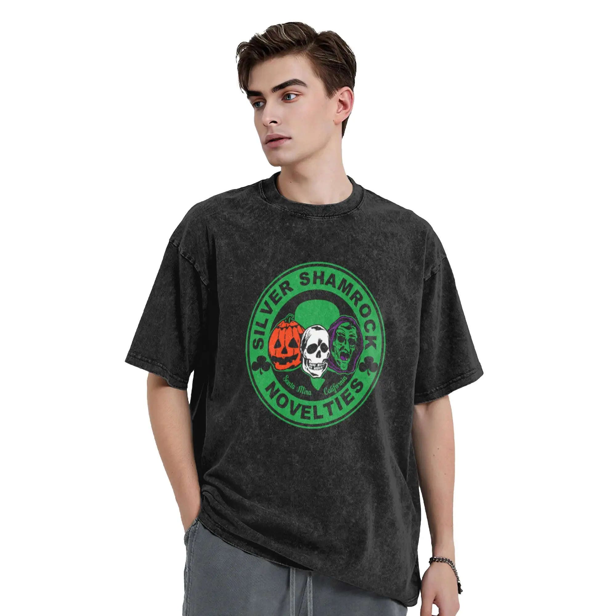 Silver shamrock  Classic Comfort A T-Shirt Oversized Short Sleeve Men's Women's Cotton Tees Tops