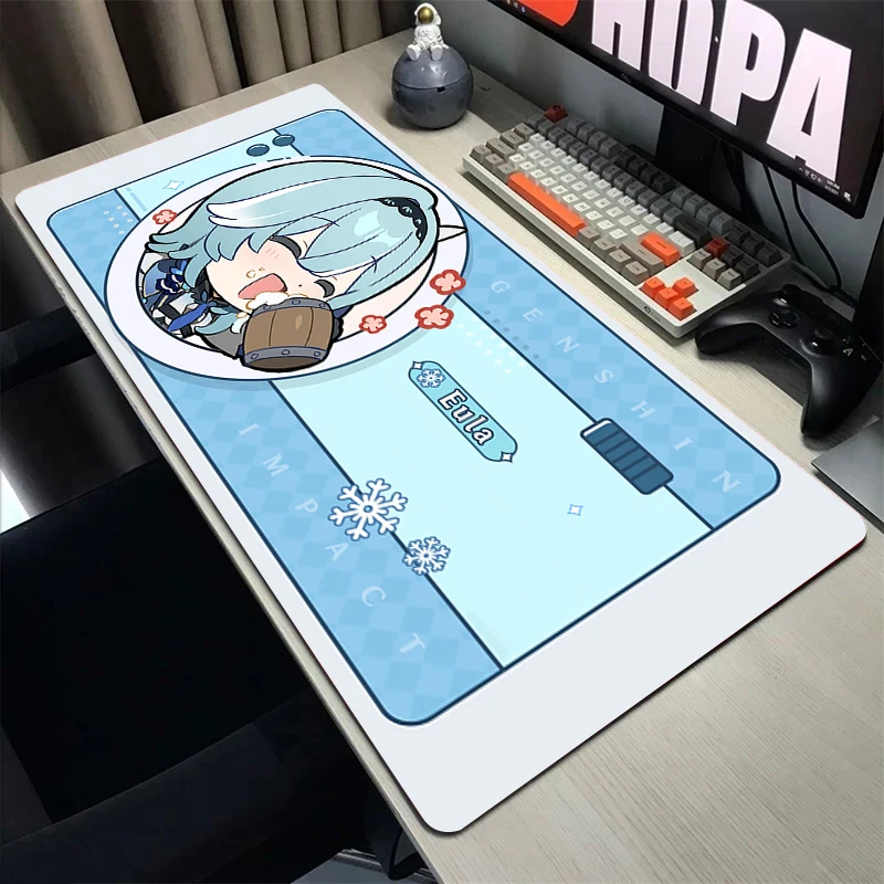 Genshin 충격 마우스 패드 컴퓨터 Mousepad XXL 키보드 패드 대형 노트북 매트 속도 안티 슬립 데스크 매트 사무실 마우스 패드