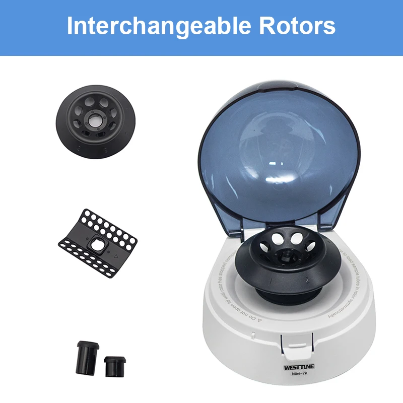 WESTTUNE 4000/7000 RPM Microcentrifuge Lab Benchtop Centrifuge Mini Centrifuge Machine with Low Noise  For 0.2/1.5/2ml Centrifug