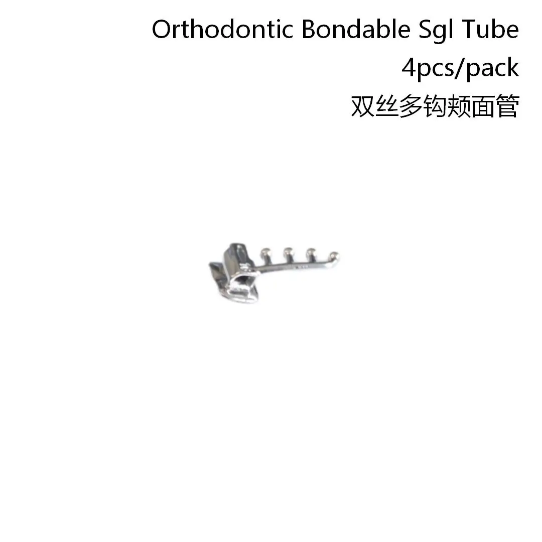 1Pack 4pcs Dental Orthodontic Bondable Sgl Tube with auxiliary hole & Multifunctional hook 022 1st Molar Bondable Brackets