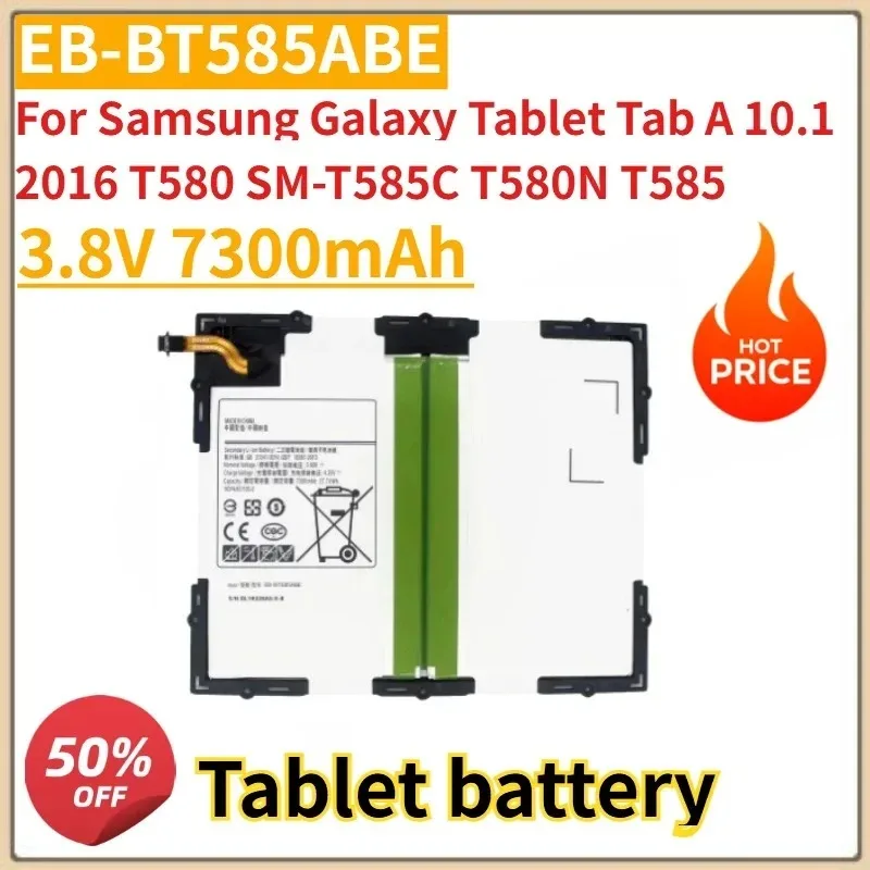 

Новый высококачественный аккумулятор для планшета EB-BT585ABE 3,8 В 7300 мАч для Samsung Galaxy Tablet Tab A 10,1 2016 T580 SM-T585C T580N T585