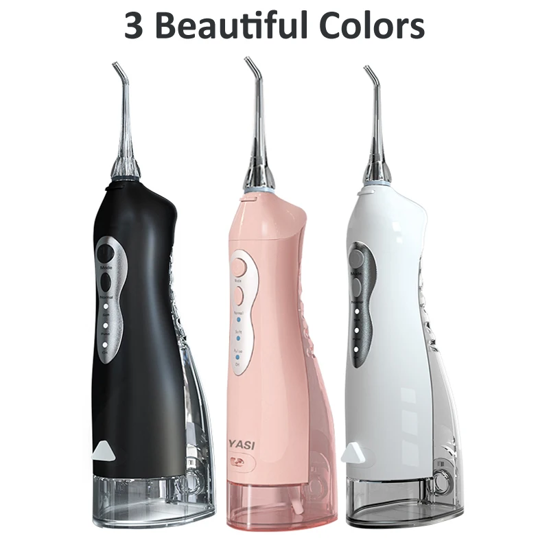 Oral Irrigator USB Rechargeable Water Flosser Portable Dental Water Jet 230ML Water Tank Waterproof Teeth Cleaner