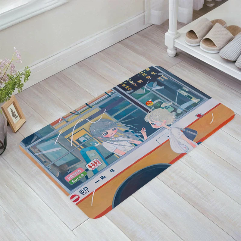 Aya Takano Art Floor Mat Carpets Doormat Entrance Door Balcony Kitchen Rug Home Aesthetic Room Decoration Rugs Foot Carpet Mats