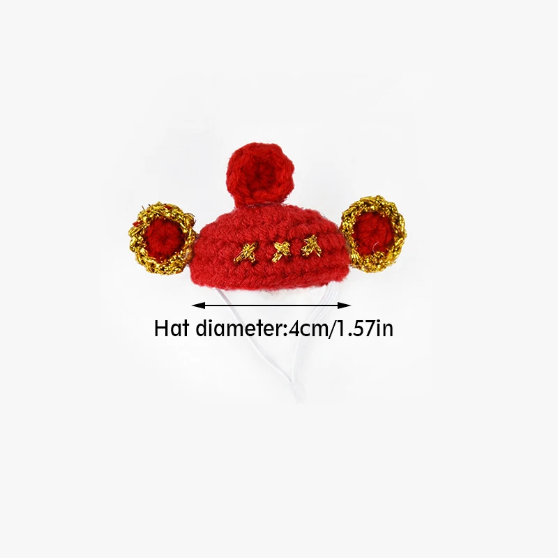 Cute Mini Hand Knitted Hamster Hat Chipmunk Guinea Pig Squirrel Pet Small Hat Pet Cosplay Clothes Cap Supplies