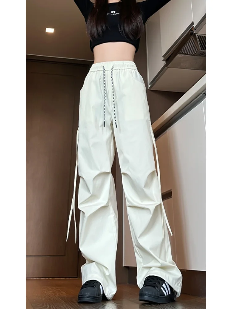 

Folded Design Paratrooper Pants Men's Outdoor Windproof American Sle Spring Autumn Faionable Straight Leg Casual Trousers