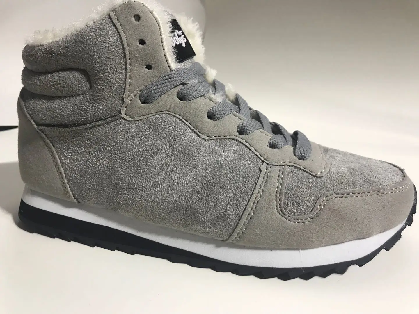 유니섹스 겨울 커플 스타일 따뜻한 스노우 부츠 하이탑, 가볍고 편안한 대형 사이즈, 부드러운 플리스 안감