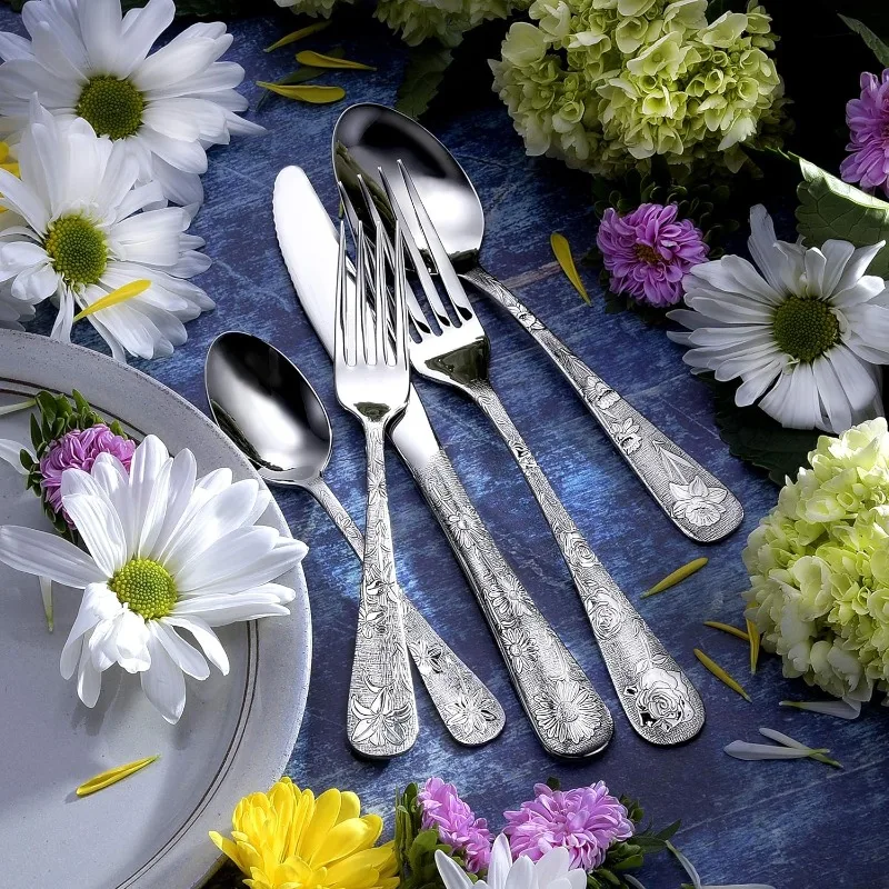 

home.Tabletop American Garden 65pc Set Service For 12 Serving Set Included MADE IN USA