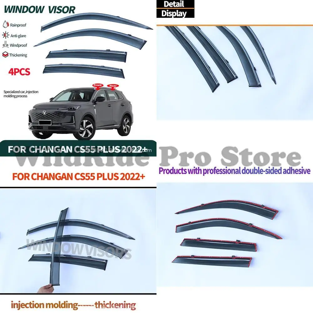 

1 комплект для CHANGAN CS55, козырек от дождя на окно автомобиля для CS55 Plus 2022, дефлектор окна