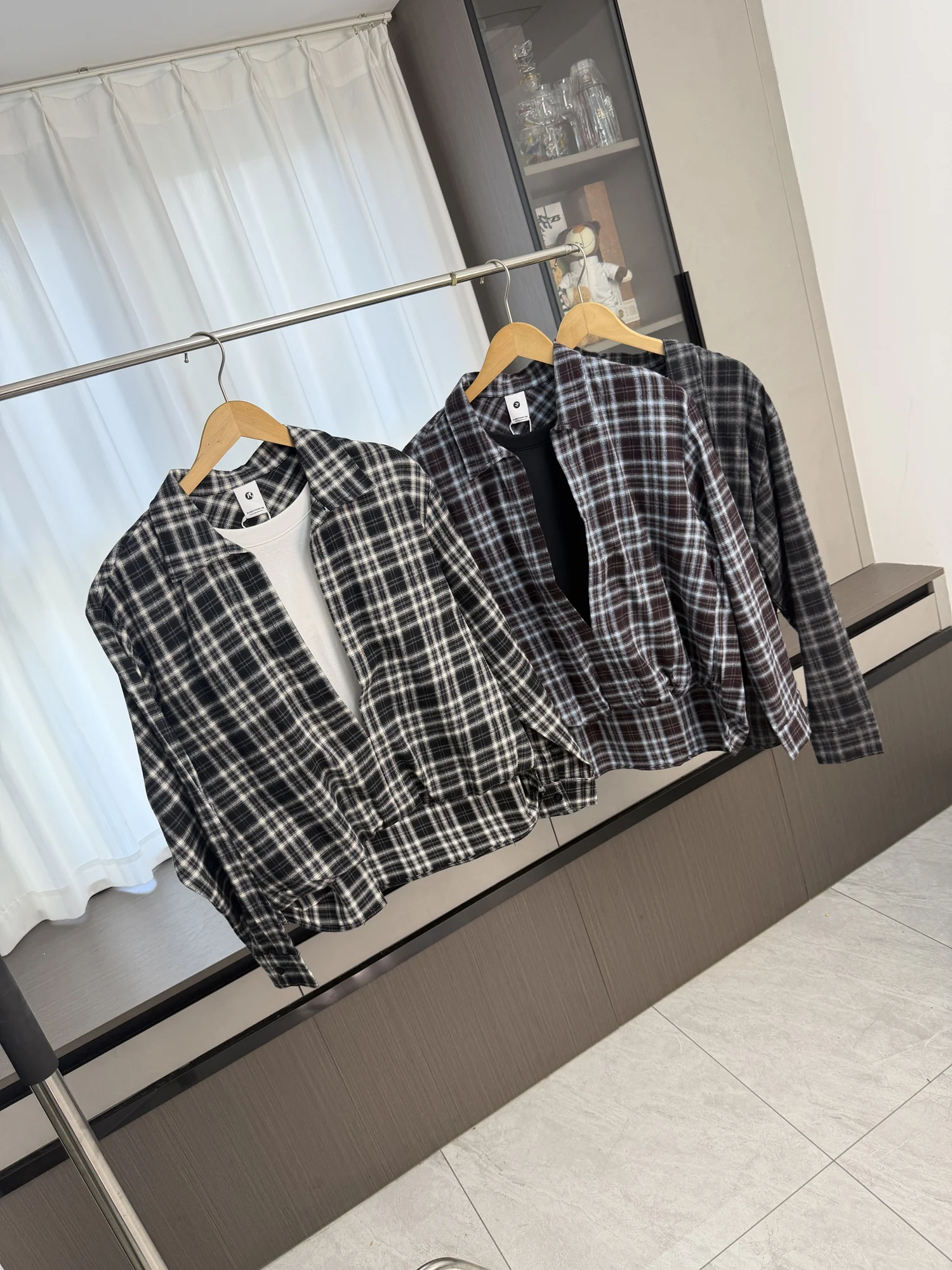 American Style Men's Loose Long Sleeve Shirt Classic Plaid Fake Two-Piece Design Autumn Laid-back Style Button-Up Casual Shirt