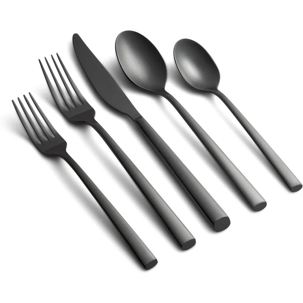 

Cambridge Toya Black Satin 20-Piece Flatware Set