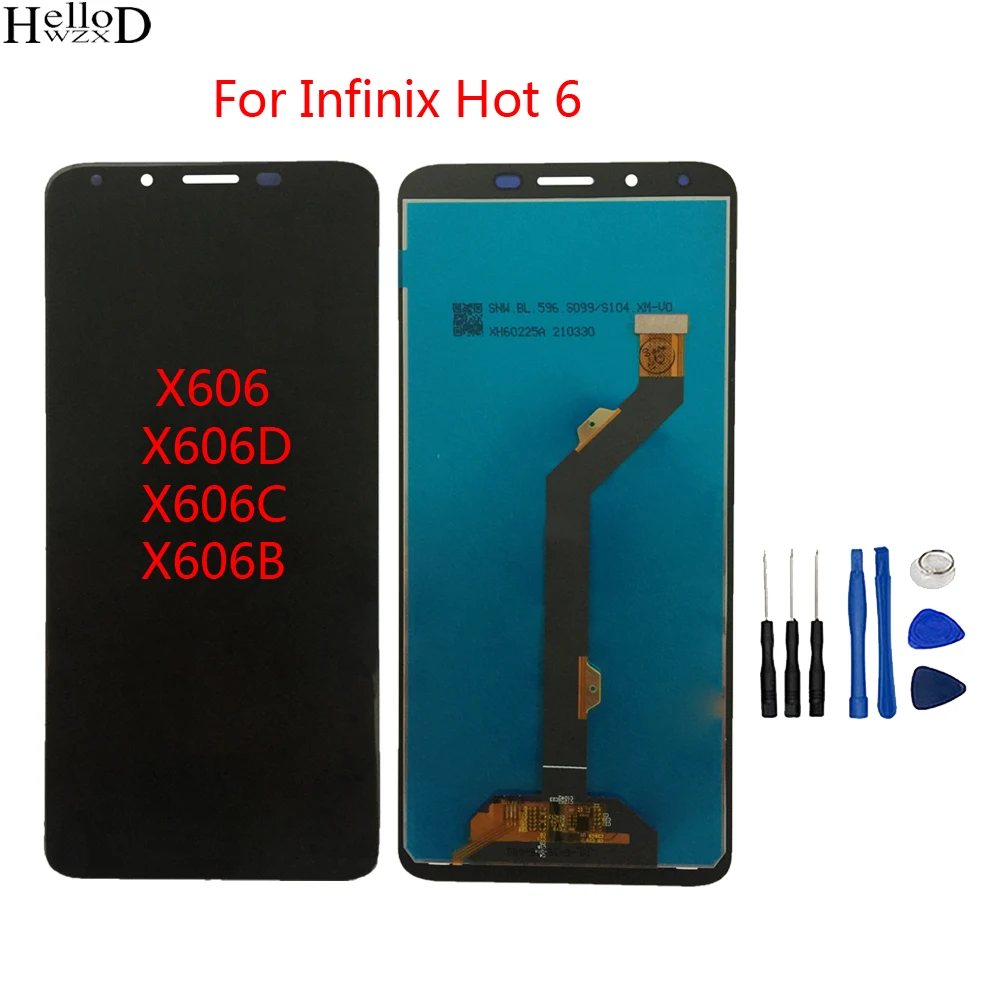 6 Inch New Tested LCD Display For Infinix Hot 6 X606 X606D X606C X606B LCD Display Touch Screen Digitizer Assembly Replacement