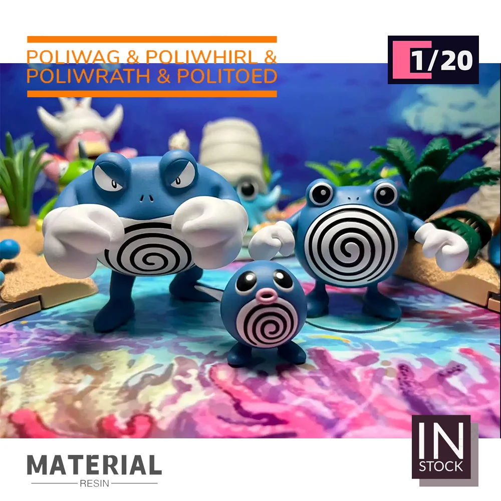 [IN STOCK] 1/20 Scale World Figure [RX STUDIO] - Poliwag & Poliwhirl & Poliwrath & Politoed Collection Gift TOYS