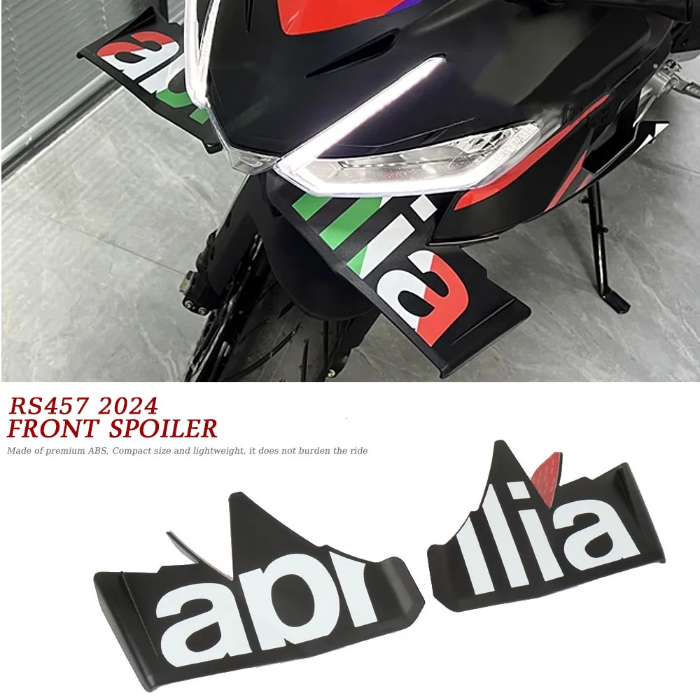 

For Aprilia RS 457 RS457 rs457 2024 Motorcycle Accessories Parts Logo ABS Front Fairing Winglets Aerodynamic Guard Spoiler Kit