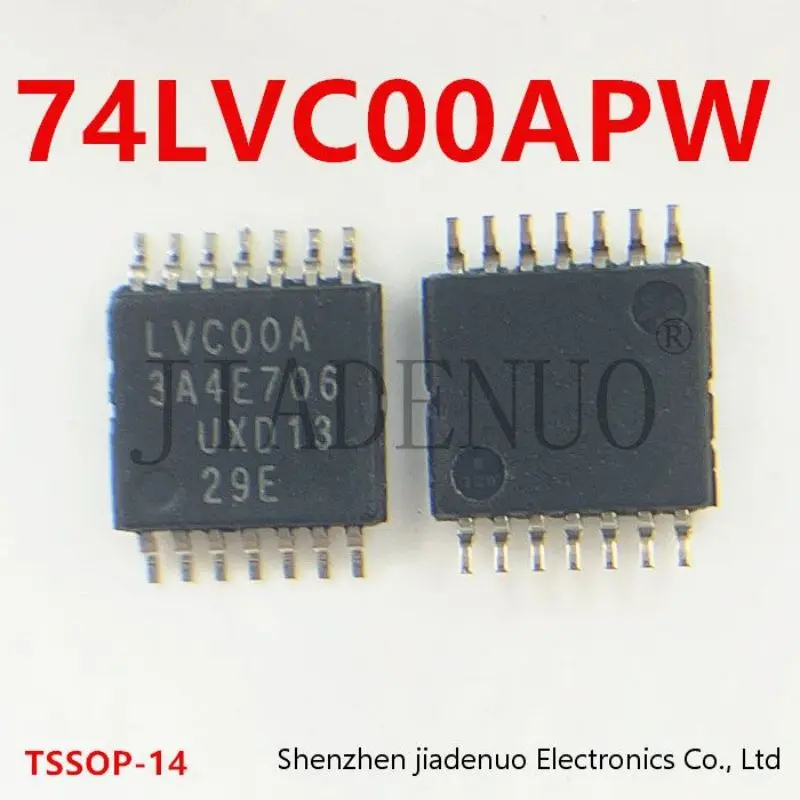 (5-10pcs)100% New 74LVC00APW silk screen LVC00A TSSOP14 logic gate integrated circuit chipset