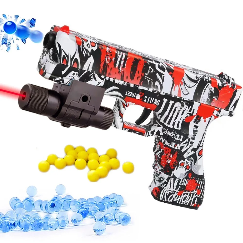 Double Bullet Types G17 Manual Loading Toy Guns Safety Bullet Gun CS Outdoor Weapon Shooting Game Birthday Gift  for Kids Adult