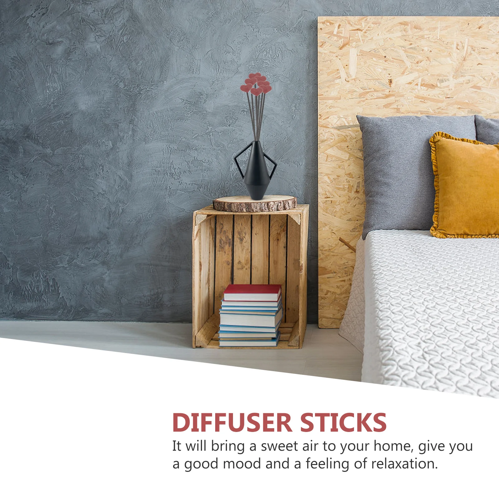 

12Pcs Decorative Aroma Sticks Heart Shape Diffuser Sticks Natural Fragrance Rods Household Aroma Diffuser Supplies