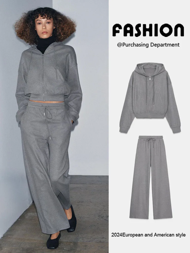 

Зима 2025: Новая женская толстовка-худи, прямые брюки с эластичным поясом, китайский стиль, для сценических выступлений, одежда...