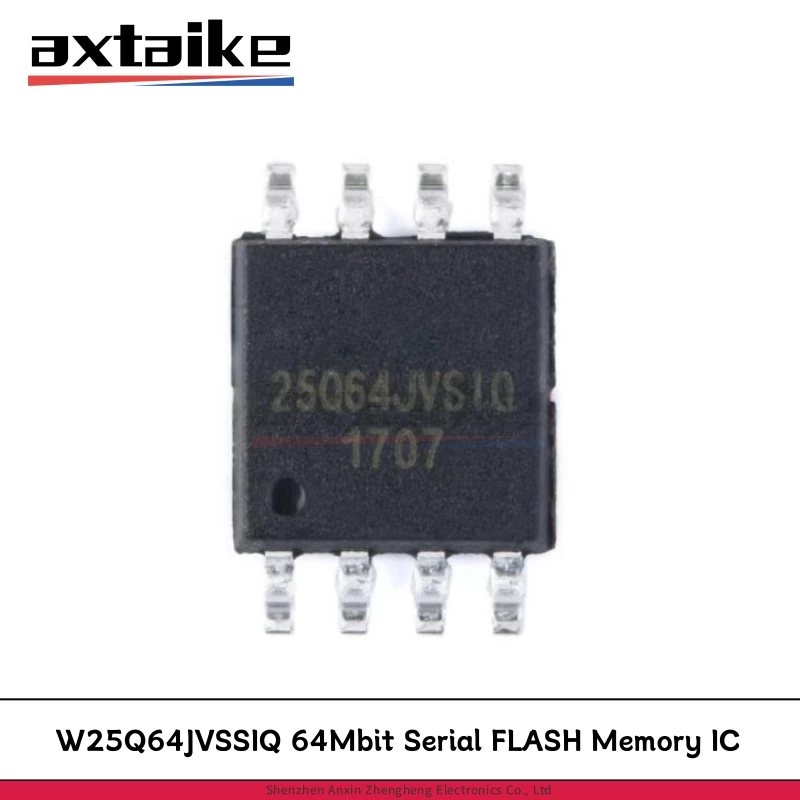 

10PCS W25Q64JVSSIQ 25Q64JVSIQ SOP-8 64Mbit SPI 2.7V~3.6V 133MHz SMD Serial FLASH Memory With Dual Quad SPI IC
