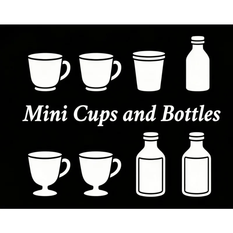 Classic Mini Cups and Bottles Magic Trick – Stage Illusions Gimmicks Magician Props Beginner Party Show Magia Funny Professional